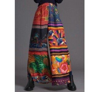 Anthropologie Farm Rio Magdalena Wide-Leg Pants - Size Large